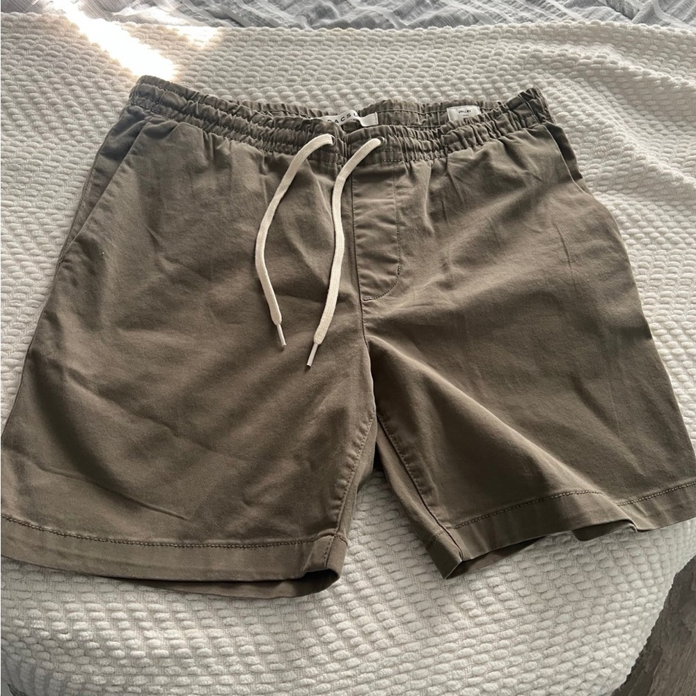 PacSun Olive Drawstring Hybrid Shorts with White Cord